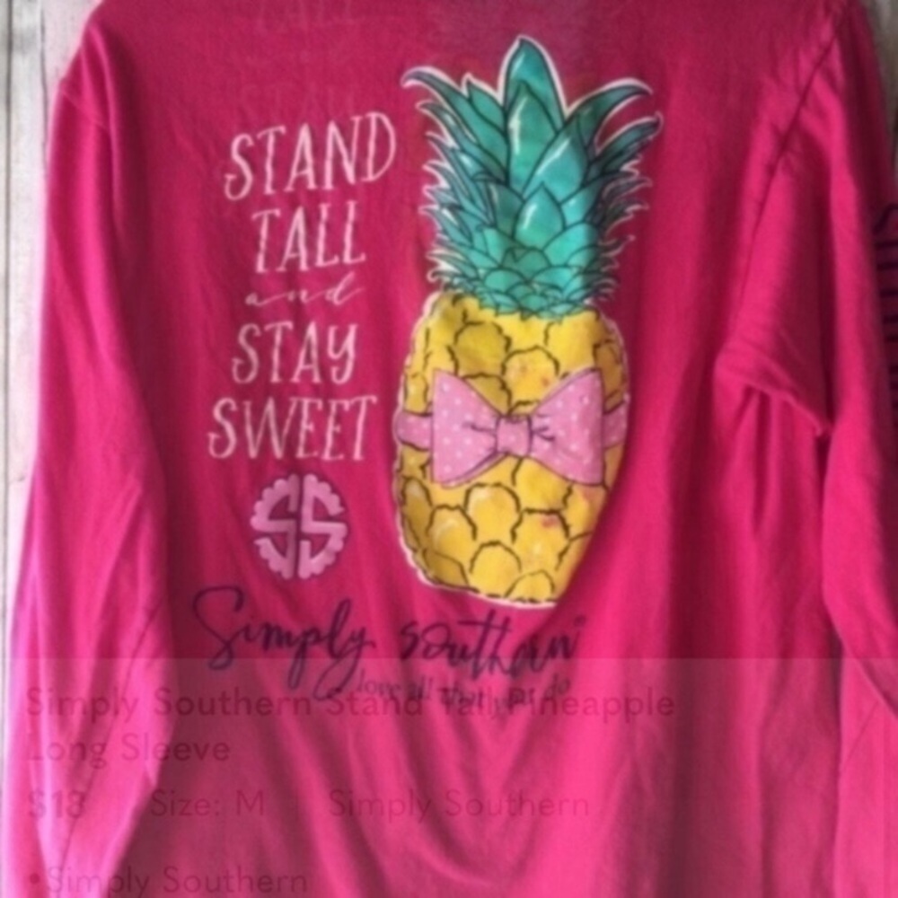 Simply Southern Stand Tall Pineapple Long Sleeve - Picture 6 of 6